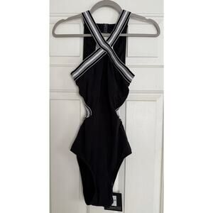 JETS cross high neck one piece swim suit J10193 - size 8 - SW2